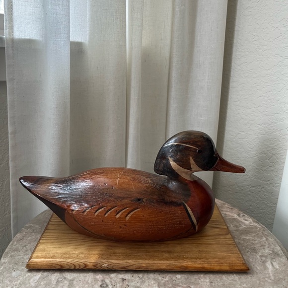 Vintage hand carved and painted drake decoy - Picture 7 of 8